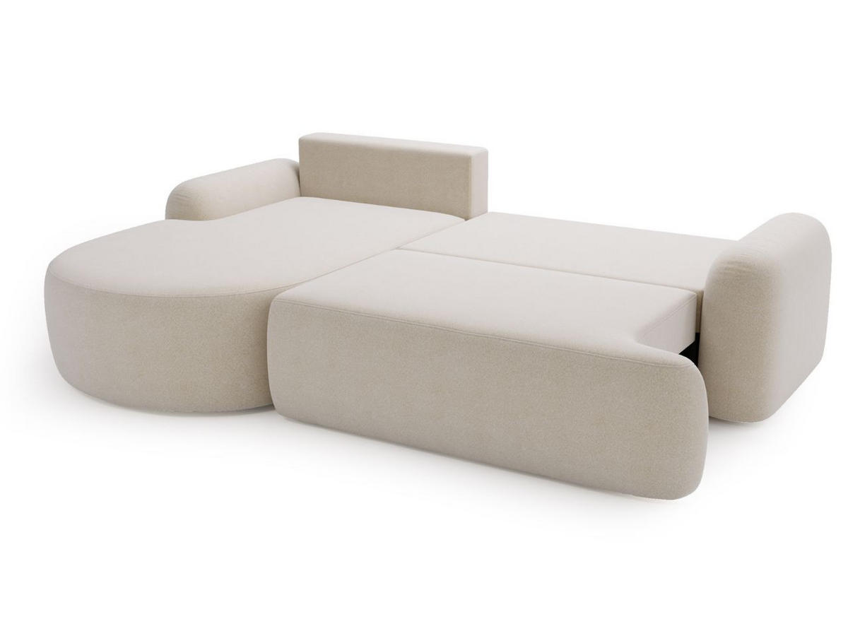 ECKSOFA Aurio Beige Links - Beige, Holz/Textil (177/261cm) - Graingold