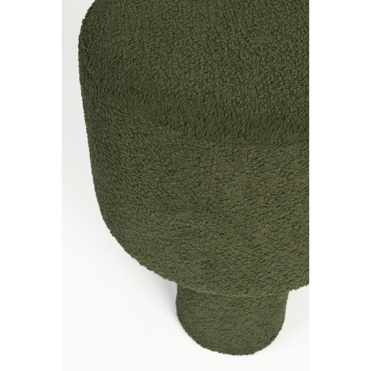 SITZHOCKER Marcos Pouf/ Bouclé Grün - Grün, Textil (40/44/40cm) - Drawer