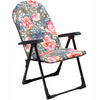 GARTENLIEGE 116 x 70 cm Blumen - Blau/Rosa, Metall (59/116cm) - KADAX