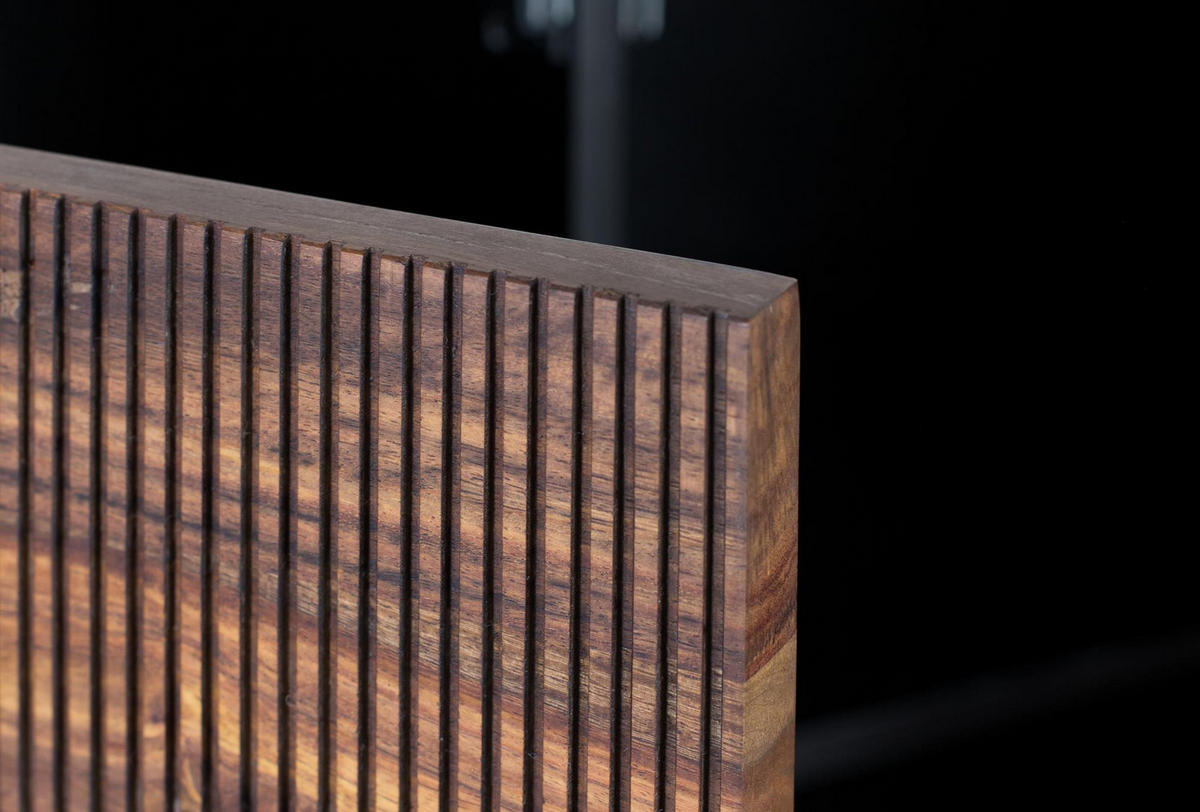 SIDEBOARD mit 4 Türen aus Palisander und Mangoholz - Schwarz, Holz (40/80/170cm) - Giner y Colomer