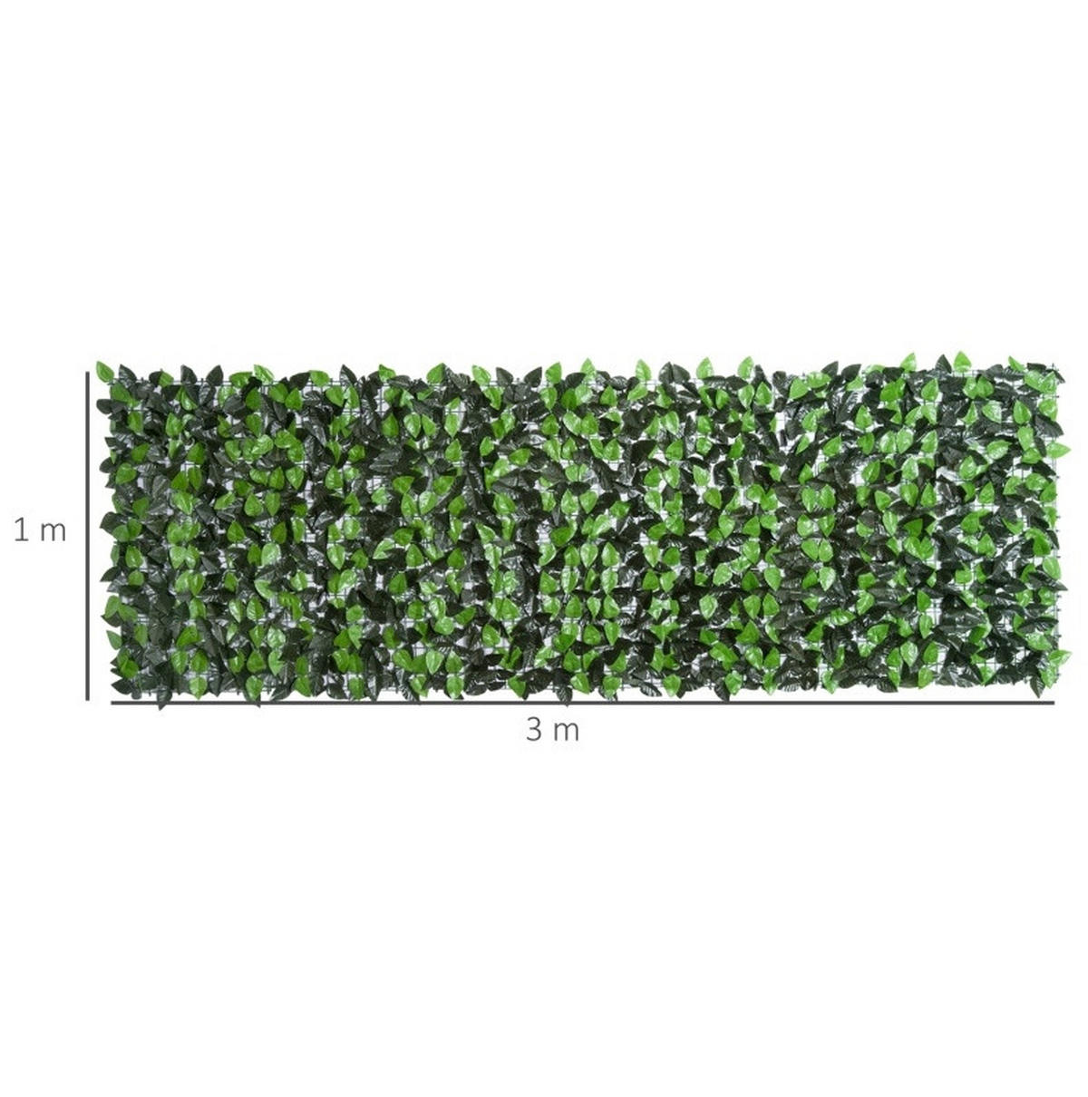 SICHTSCHUTZZAUN – Kunsthecke 300/1/100 cm grün aus Stoff - Grün, Textil (1/100cm) - OKWISH