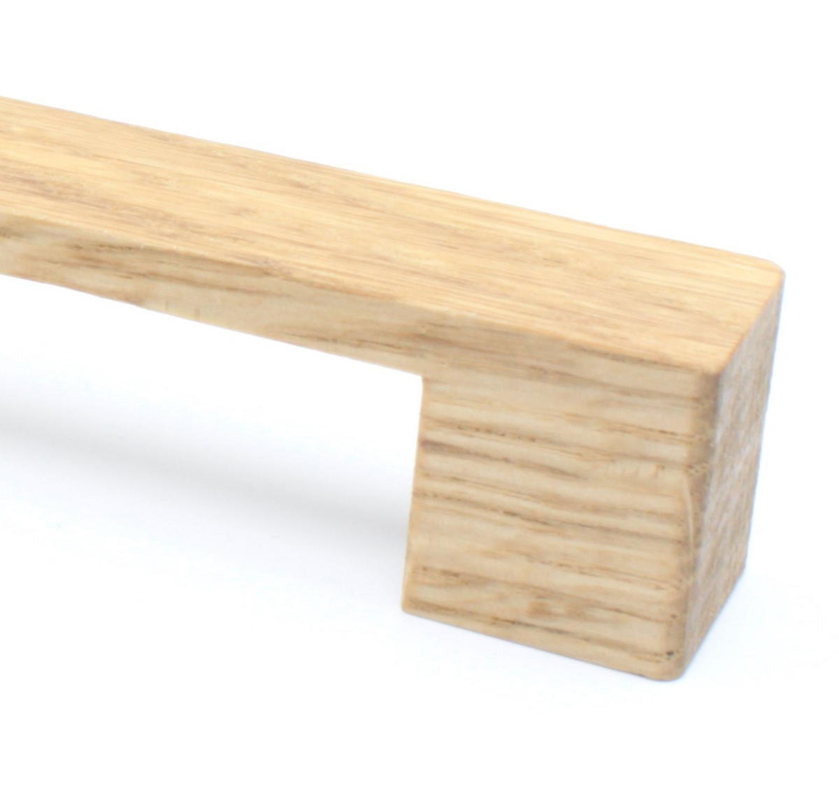 MÖBELGRIFF BA 128mm, Schrankgriff Eiche massiv, Holzgriff, Türgriff - Naturfarben, Holz (2/2.8/15cm)