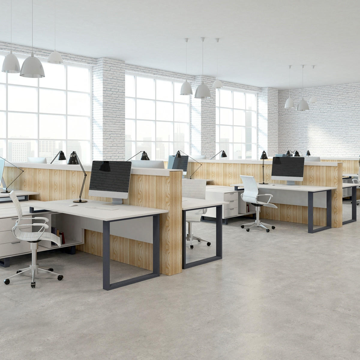 TISCHBEINE 2er Set 80 x 72 cm Anthrazit - Dunkelgrau, Metall (80/8/72cm) - ECD-Germany