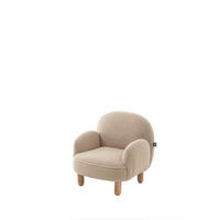 KINDERSESSEL Keila komfortabel und bequem weicher Bouclé Stoff beige - Beige, Kunststoff (53/52/56cm) - 58aufmkessel