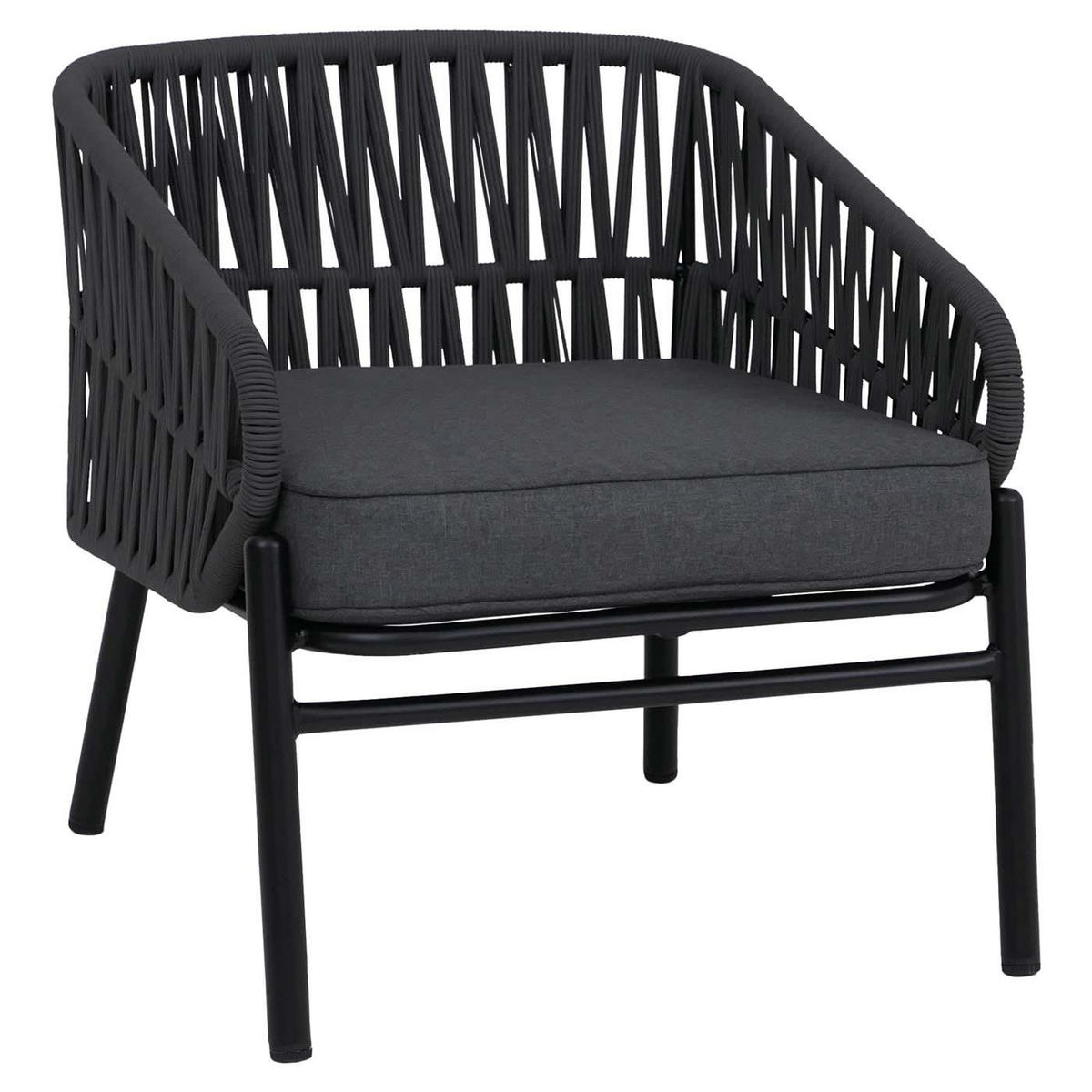 GARTENGARNITUR Lounge-Set Anthrazit - Anthrazit, Metall - PROREGAL
