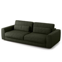 3-SITZER SOFA - Schwarz/Grau, Kunststoff/Textil (252/80/117cm) - home24