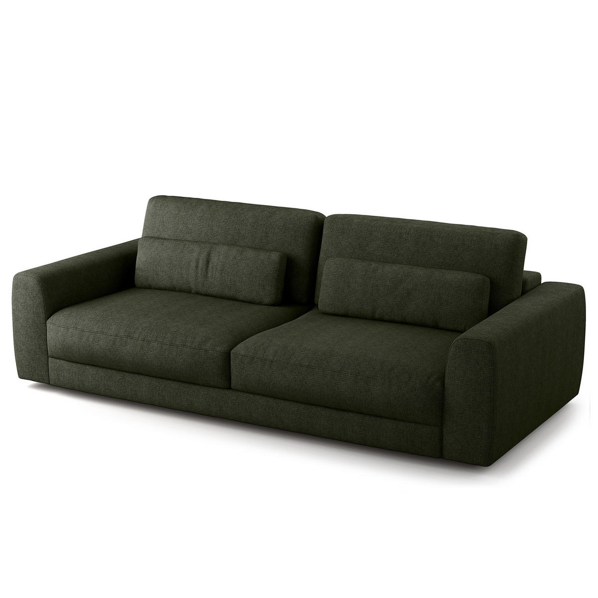 3-SITZER SOFA - Schwarz/Grau, Kunststoff/Textil (252/80/117cm) - home24