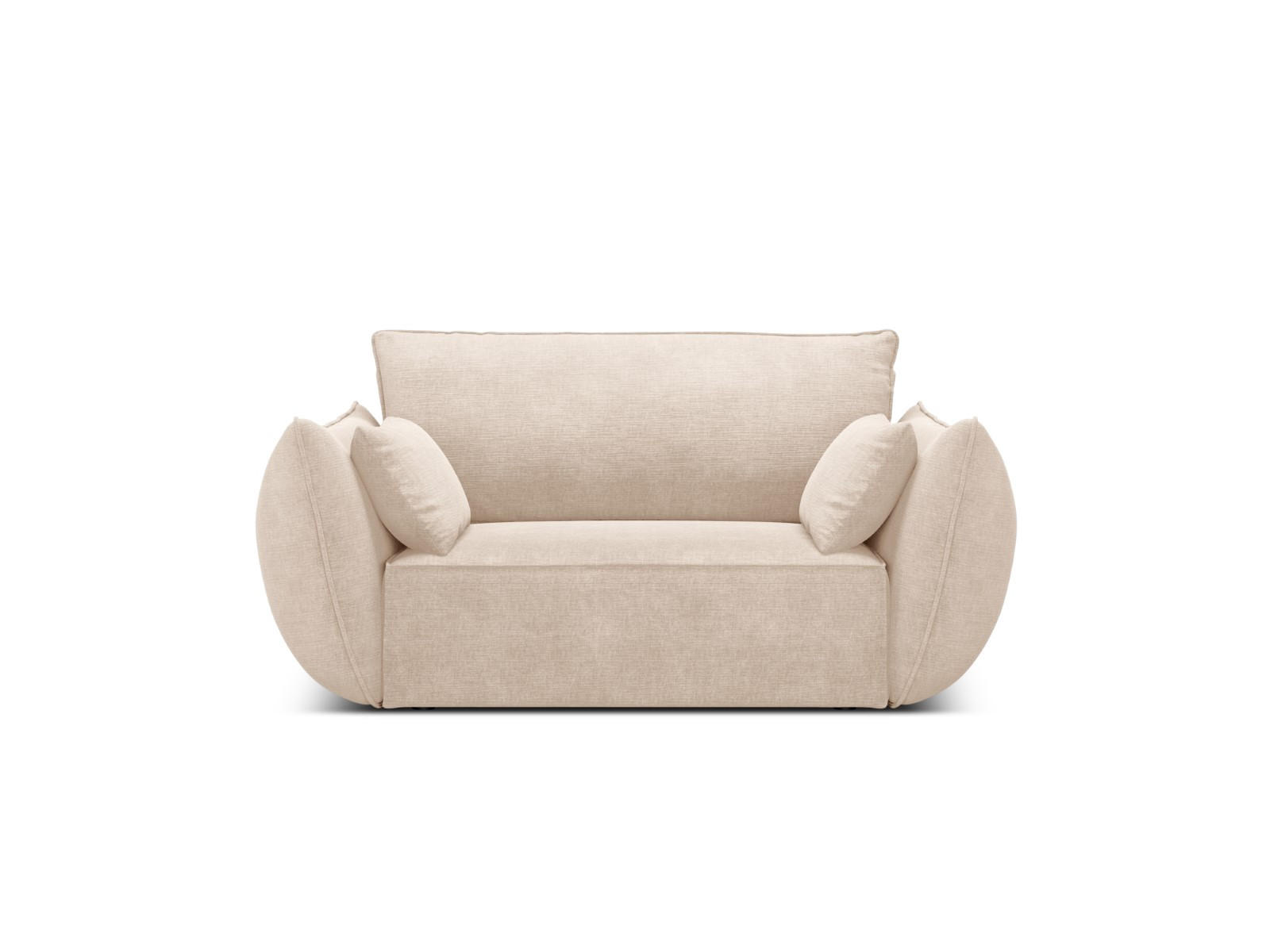 SESSEL Kaelle aus Chenille-Stoff beige - Beige, Textil (100/85/128cm) - Micadoni