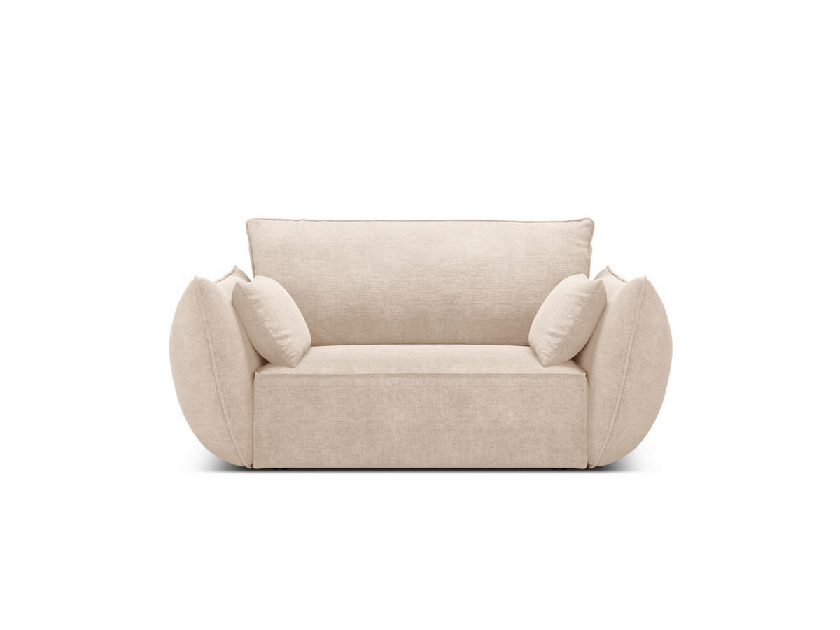 SESSEL Kaelle aus Chenille-Stoff beige - Beige, Textil (100/85/128cm) - Micadoni