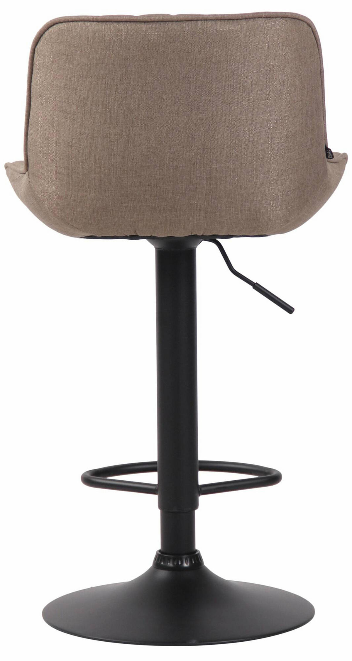 BARHOCKER 2er Set Lentos Stoff schwarz taupe - Taupe/Schwarz, Textil/Metall (50/108/50cm) - TPFLiving