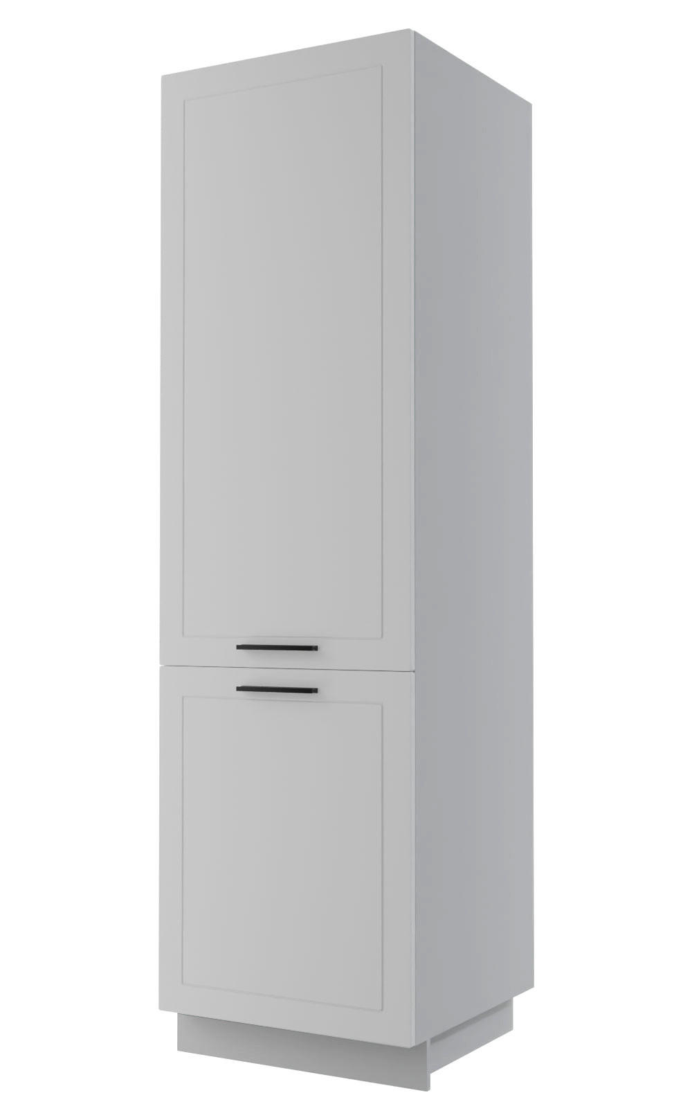 Feldmann-Wohnen Geschirrschrank Weiß, Grau 60x207x59 cm