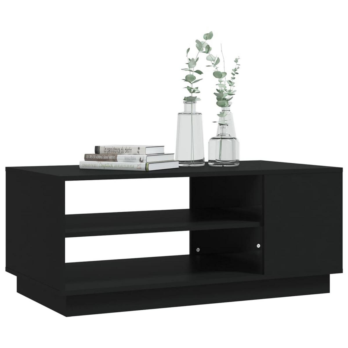 COUCHTISCH Schwarz 102x55x43 cm Holzwerkstoff - Schwarz, Holzwerkstoff (102/55/43cm) - furnicato