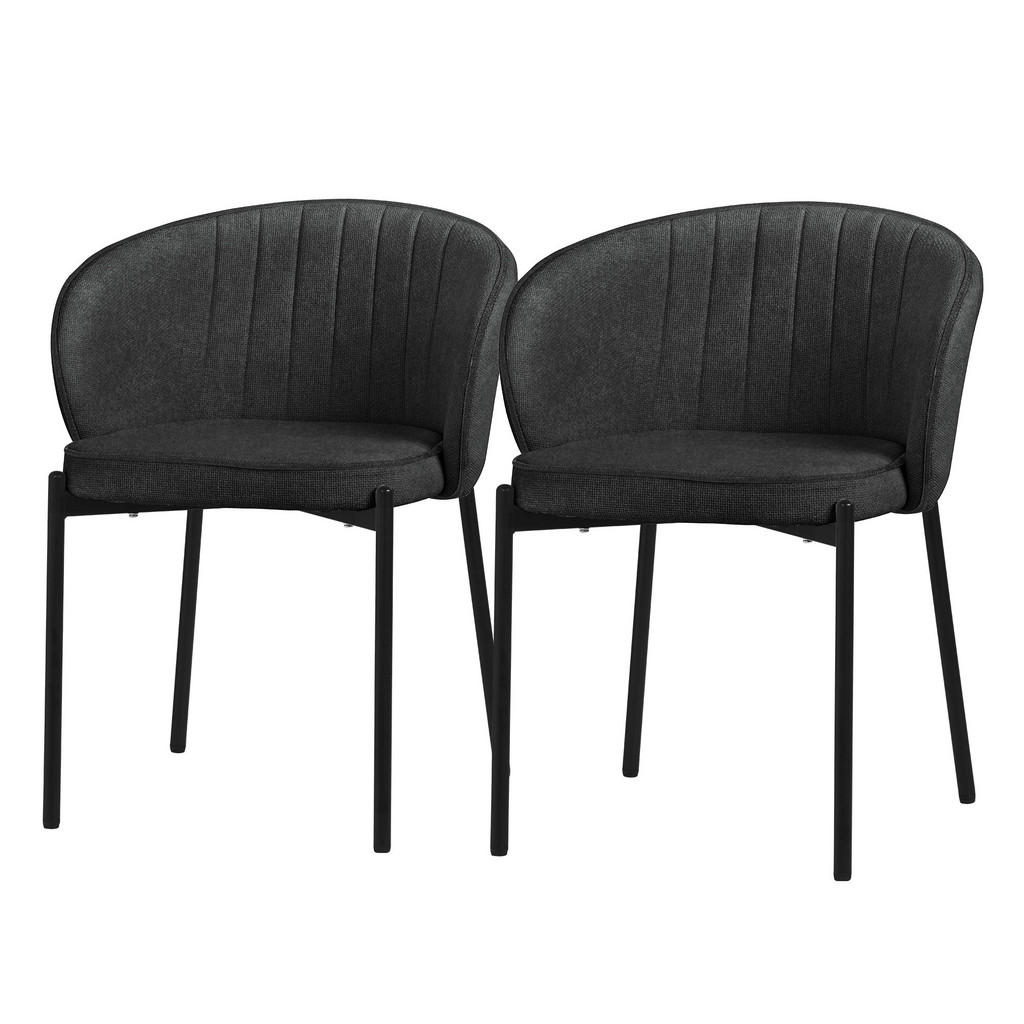 ML-DESIGN JÍDELNÍ ŽIDLE, sada 2 ks, antracitová