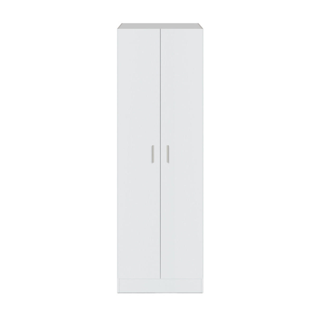 SCHRANK 2-türig, weiß 58,5/181/37 cm - Weiß, Holzwerkstoff (58.5/181/40cm) - Calicosy