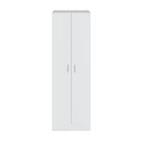 SCHRANK 2-türig, weiß 58,5/181/37 cm - Weiß, Holzwerkstoff (58.5/181/40cm) - Calicosy