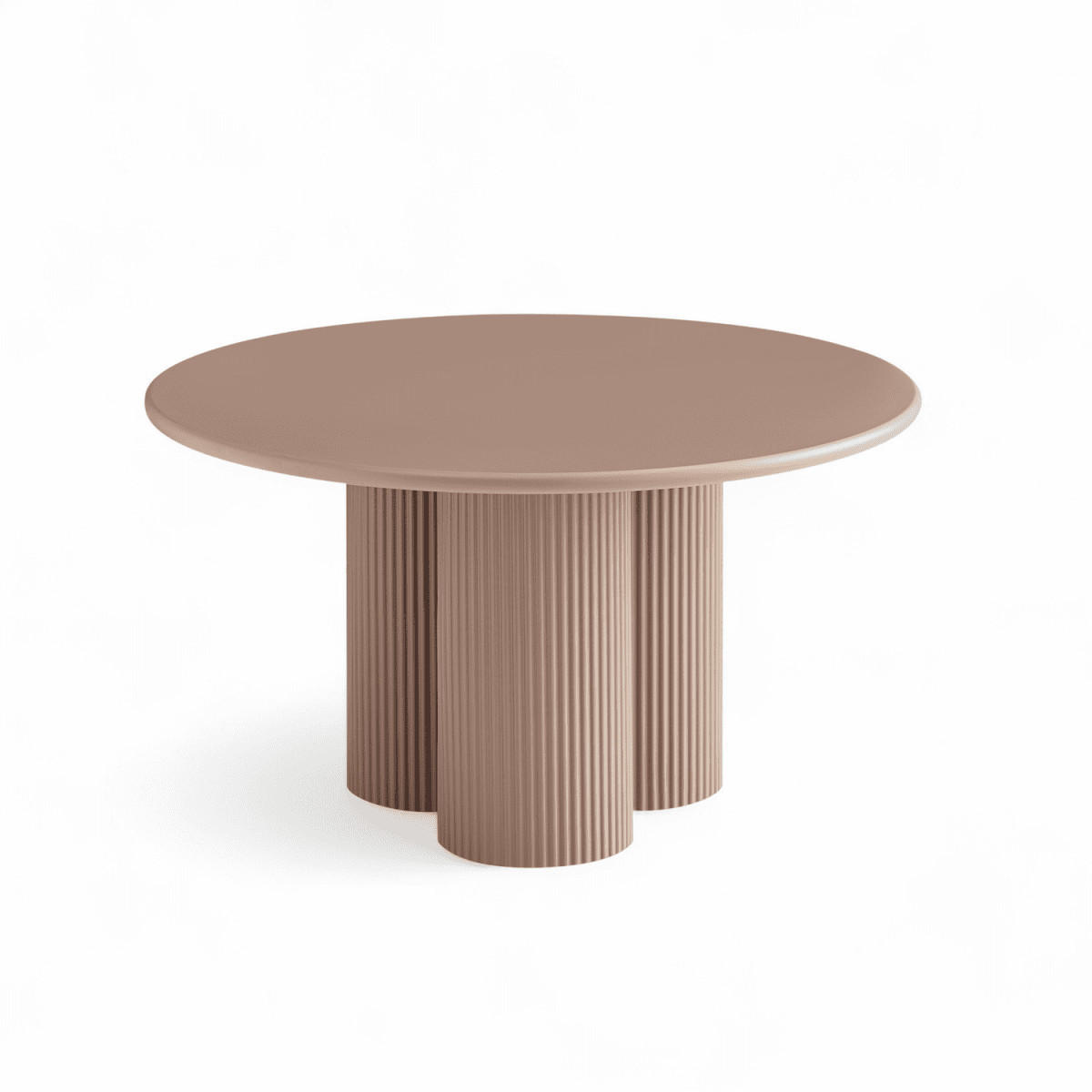 COUCHTISCH rund Mocha Mousse 80/80/45 cm - Hellbraun/Rotbraun, Holzwerkstoff (80/80/45cm) - Furnhouse