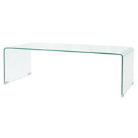 COUCHTISCH Hartglas 98x45x30 cm Transparent - Transparent, Glas (45/98/30cm) - furnicato