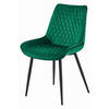 ESSZIMMERSTÜHLE Dunkelgrüner Velours, gepolsterte Rückenlehne, Modernes Design - Grün, Textil (56/89/61cm) - Best For Home