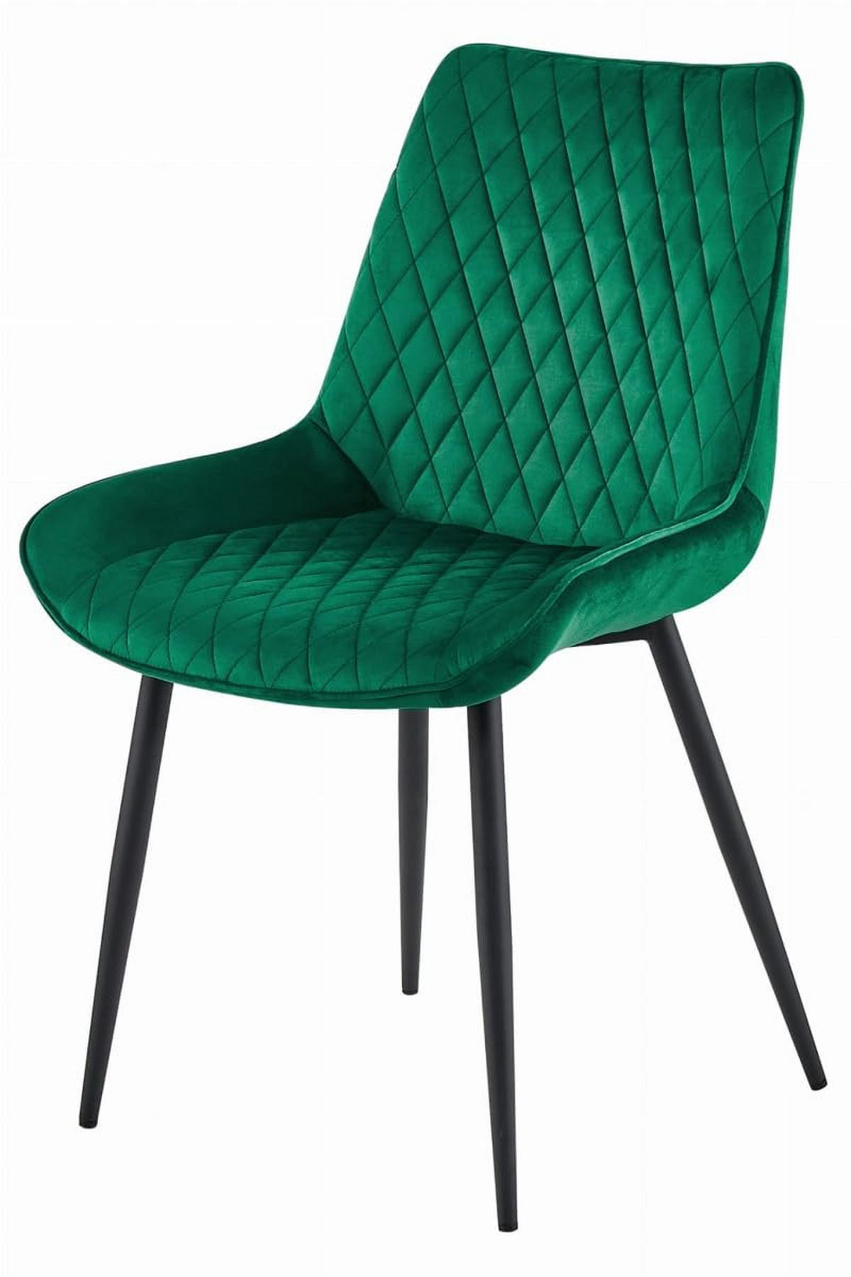 ESSZIMMERSTÜHLE Dunkelgrüner Velours, gepolsterte Rückenlehne, Modernes Design - Grün, Textil (56/89/61cm) - Best For Home