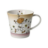 TEETASSE Der kleine Yogi - Schmetterlinge im Bauch, Fine Bone China - Multicolor, Keramik (0.35L) - Goebel