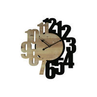 WANDUHR Schwarz 5/50/57 cm - Schwarz, Holzwerkstoff (5/57/50cm) - Mobili Rebecca