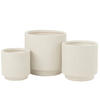 BLUMENTOPF MISTY - Töpferei - Weiß - 3er set - Ø 37 cm - Weiß, Keramik (37/37cm) - J-Line