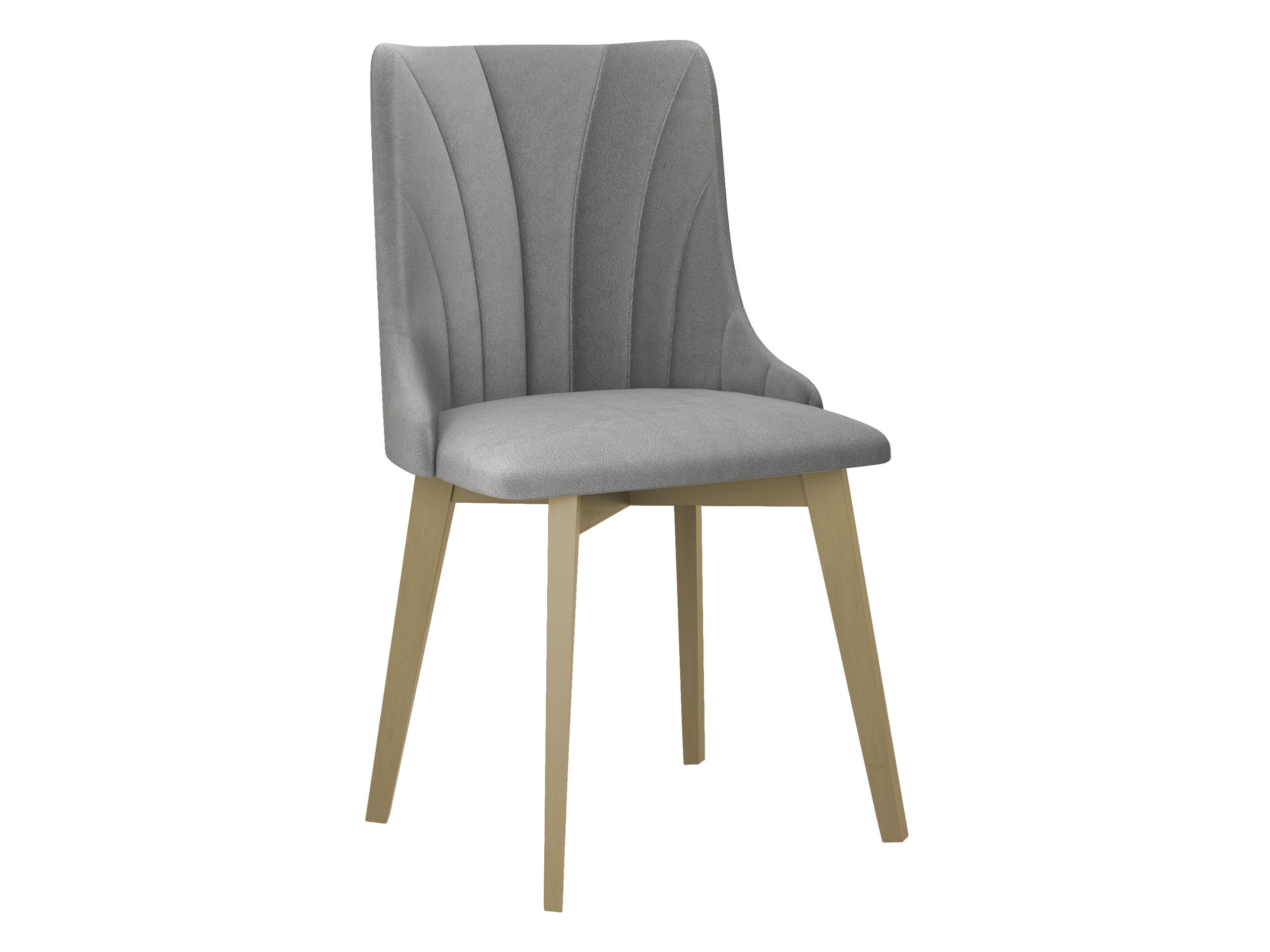 ESSZIMMERSTUHL Monti V Pik Muschel - Hellgrau/Sonoma Eiche, Holz/Textil (48/83/53cm) - MIRJAN24