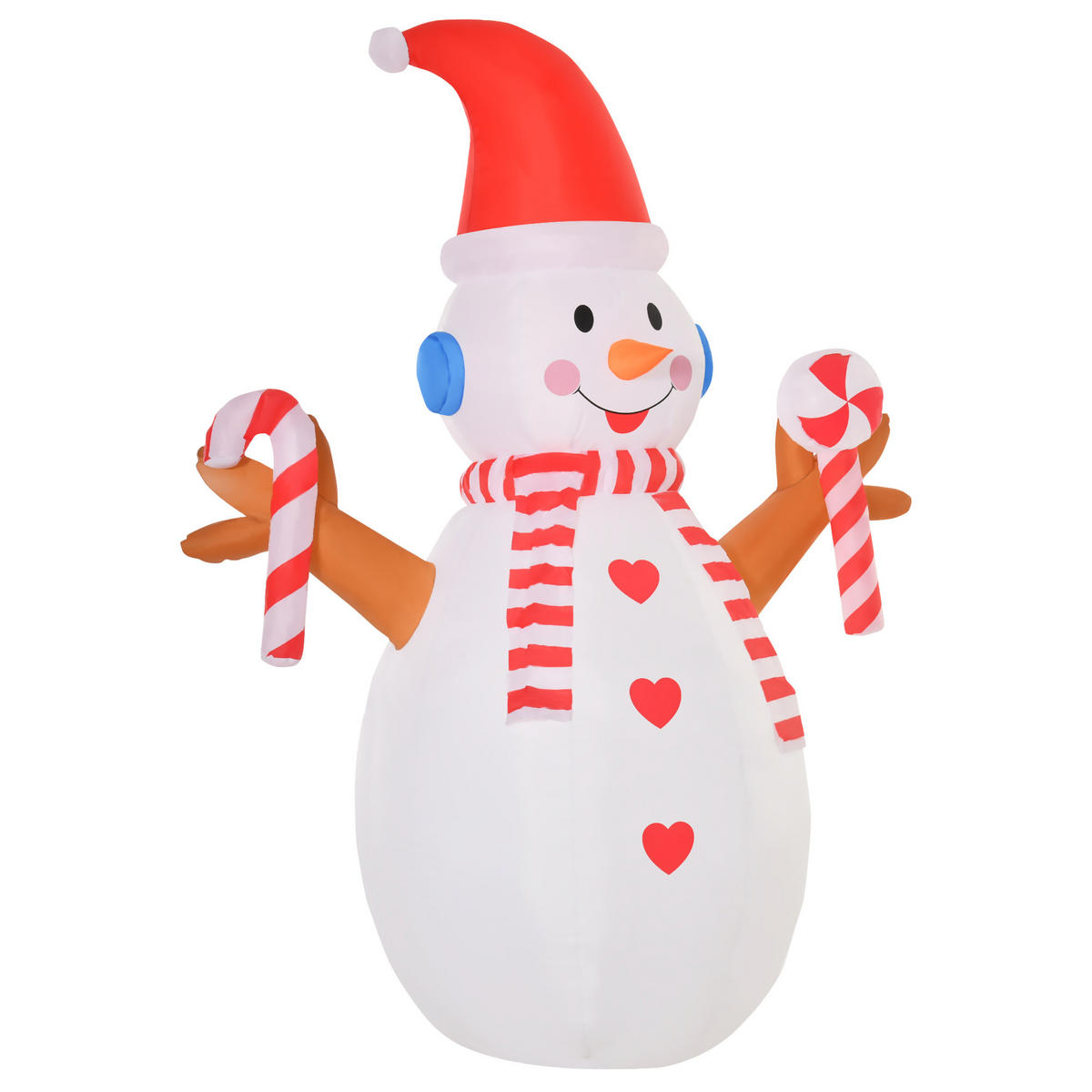 WEIHNACHTS-SCHNEEMANN Weiß 180.0/100.0/240.0cm - Weiß, Textil (100/240/180cm)