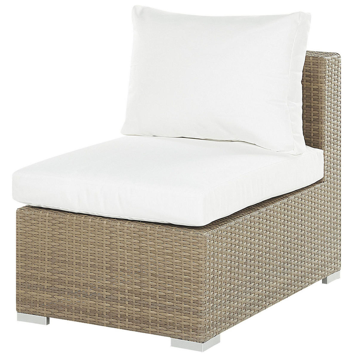 8-SITZER LOUNGE SET Rattan Hellbraun Maestro - Braun, Kunststoff - Beliani