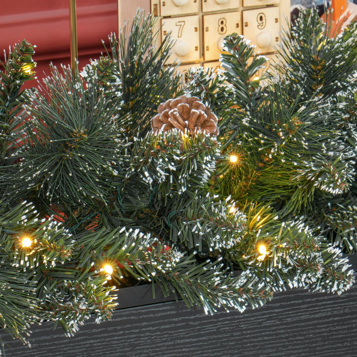 WEIHNACHTSGIRLANDE Grün 180.0/30.0/30.0cm - Grün, Kunststoff (30/30/180cm)