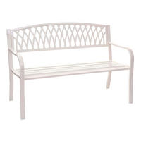 GARTENBANK Weiß - Weiß, Metall (127/87/58cm) - MCW