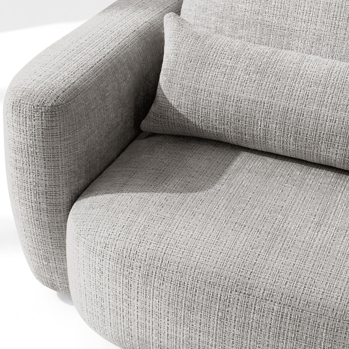 SESSEL ELOSA - Hellgrau, Holz/Textil (145/85/115cm) - KONSIMO®