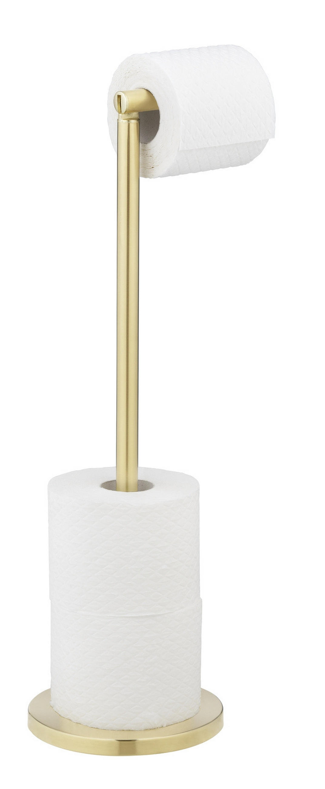 TOILETTENPAPIERSTÄNDER golden 17/21/55 cm - Goldfarben, Metall (21/55/17cm) - Wenko