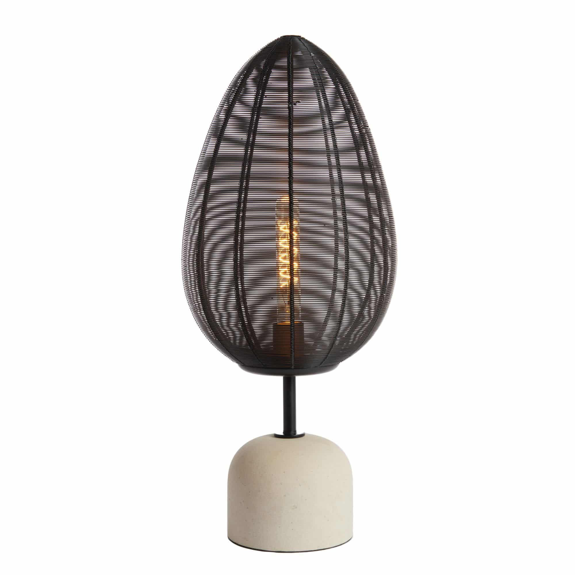 TISCHLAMPE Joley Schwarz Ø26/61 cm - Schwarz, Metall (26/26/61cm) - Light & Living