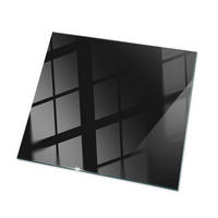 TISCHPLATTE 60x60 cm Glatte Schwarze Oberfläche - Schwarz Hochglanz/Schwarz, Glas (60/60/0.4cm) - TULUP