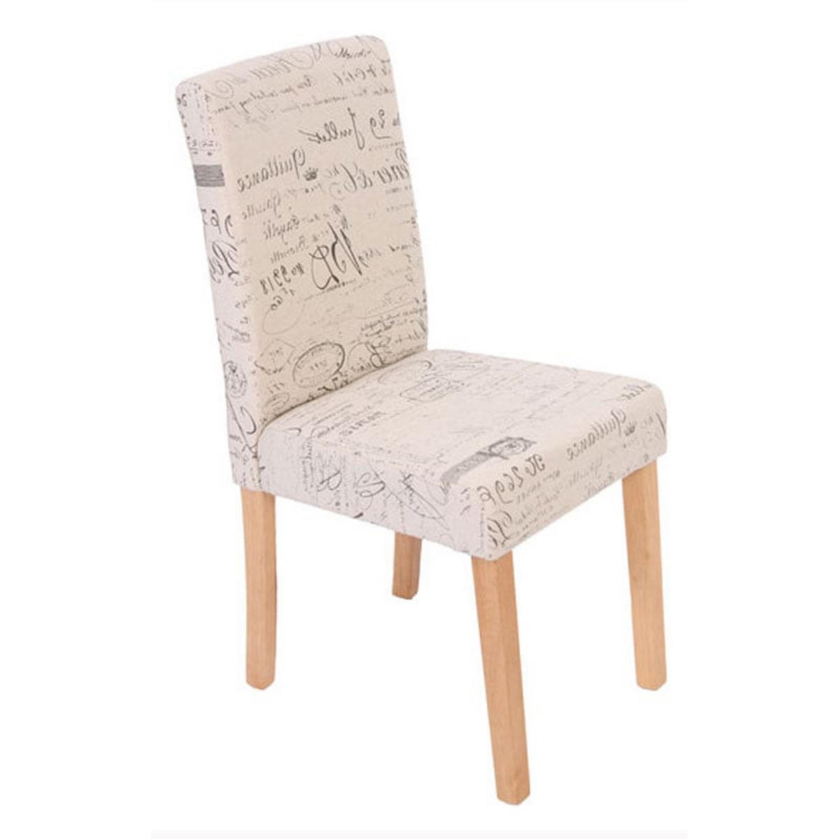 ESSZIMMERSTUHL SCHRIFT Beige, Schwarz, Braun 4er-Set - Beige/Schwarz, Textil (43/90/56cm) - MCW