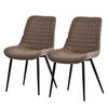 ESSZIMMERSTUHL Braun 2er Set - Dunkelbraun, Metall (52/89/60cm) - ML-DESIGN
