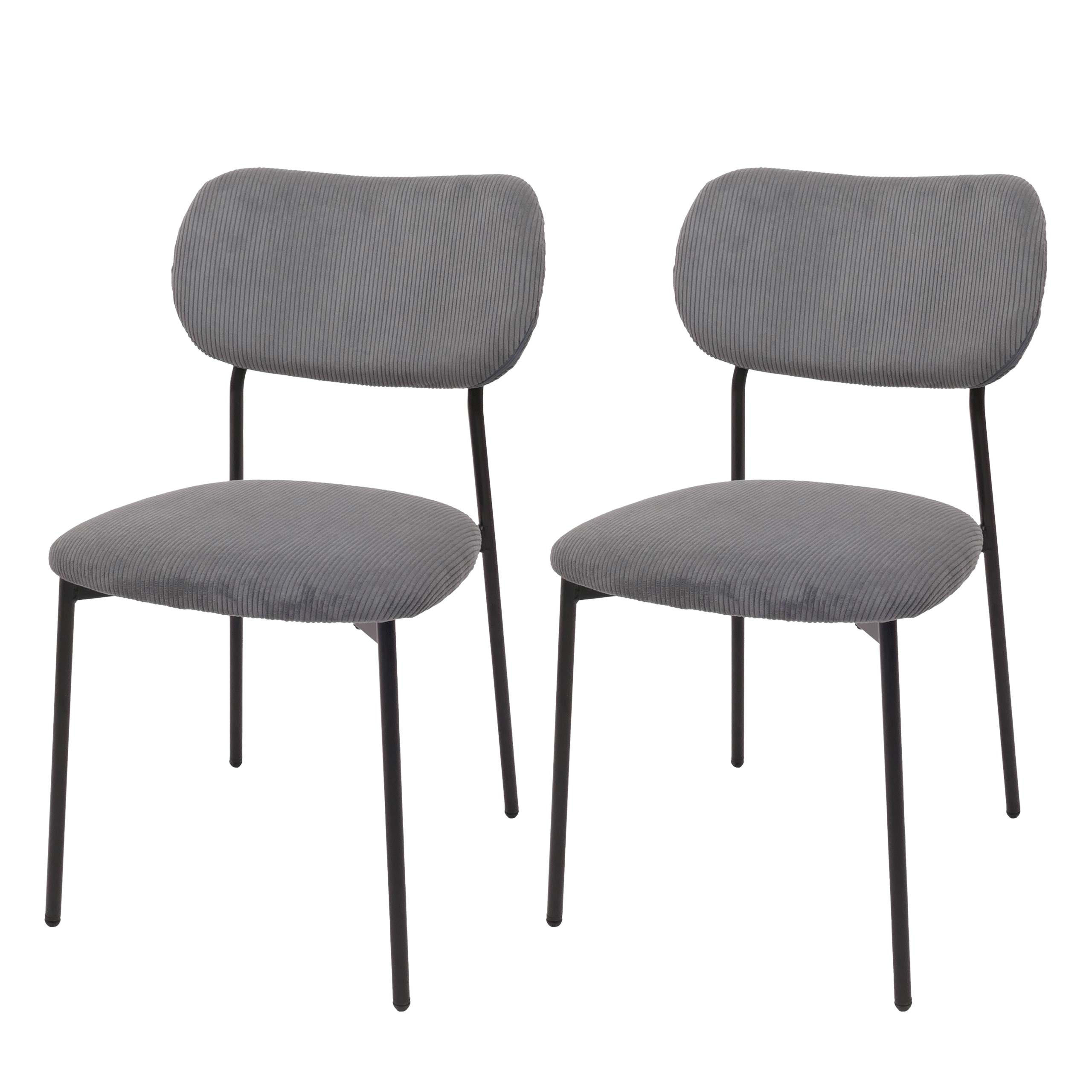 ESSZIMMERSTUHL Grau 2er-Set - Grau, Textil (44/83/52cm) - MCW