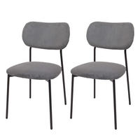 ESSZIMMERSTUHL Grau 2er-Set - Grau, Textil (44/83/52cm) - MCW