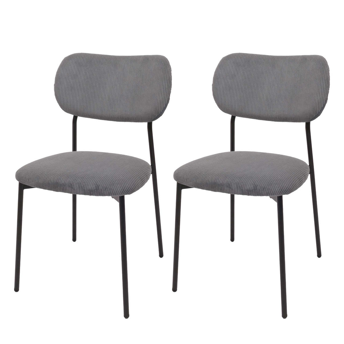 ESSZIMMERSTUHL Grau 2er-Set - Grau, Textil (44/83/52cm) - MCW