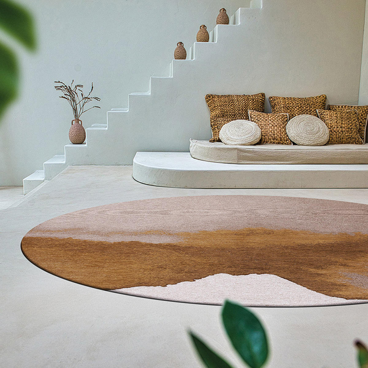 TEPPICH Chestnut Meditation Lagoon 240/240 cm - Braun, Kunststoff/Textil (240/240cm) - Louis De Poortere