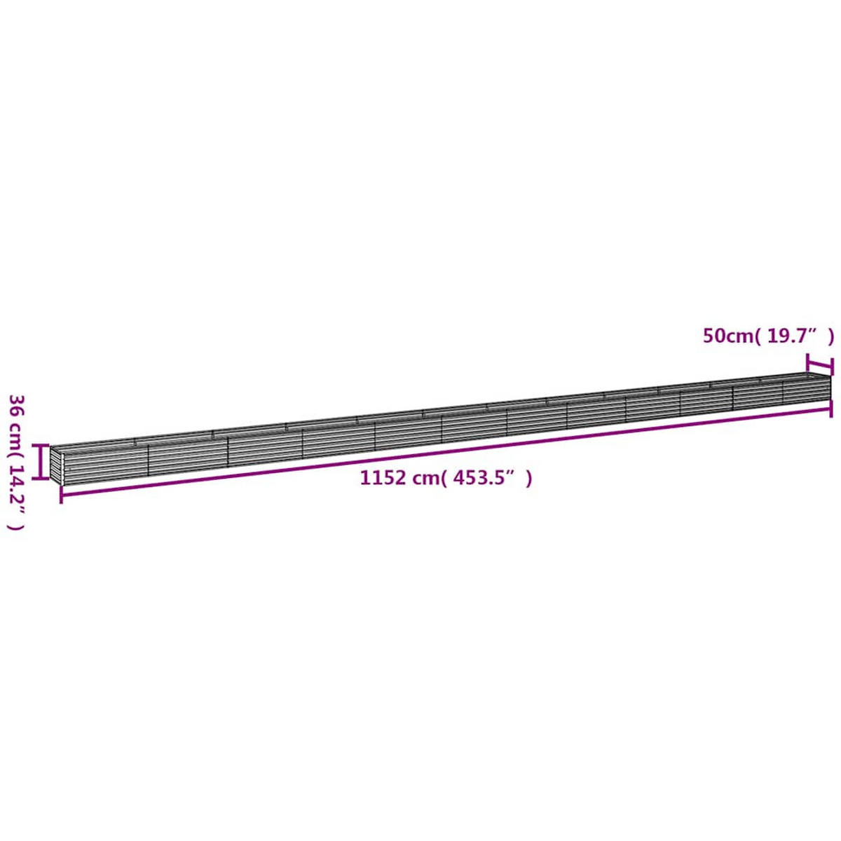 HOCHBEET 1152/50/36 Cm Cortenstahl - Braun, Metall (1152/36/50cm) - vidaXL