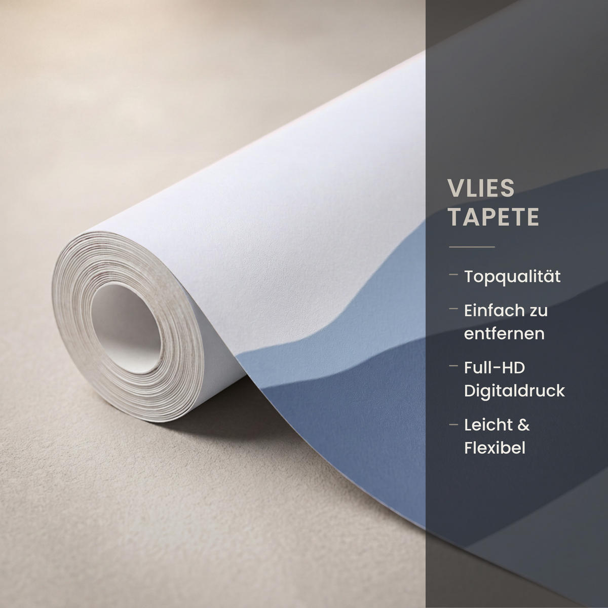 KINDERTAPETE - Auto - See - Berge - Blau - 160x200 cm - Blaugrau, Papier (160/200cm) - OnlyWow