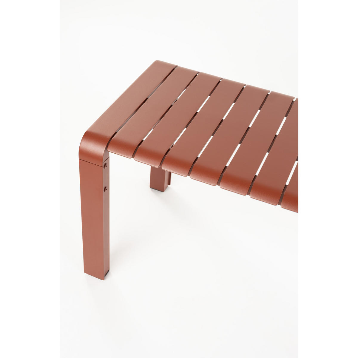 GARTENTISCHBANK Vondel Rot - Rot, Metall (175/45/45cm) - Zuiver