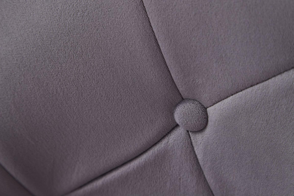 LOUNGESESSEL Chesterfield-Stil mit Samtbezug und 360° Drehfunktion, Grau 67x62x100 cm - Goldfarben/Grau, Textil/Metall (67/100/62cm) - KADIMA DESIGN