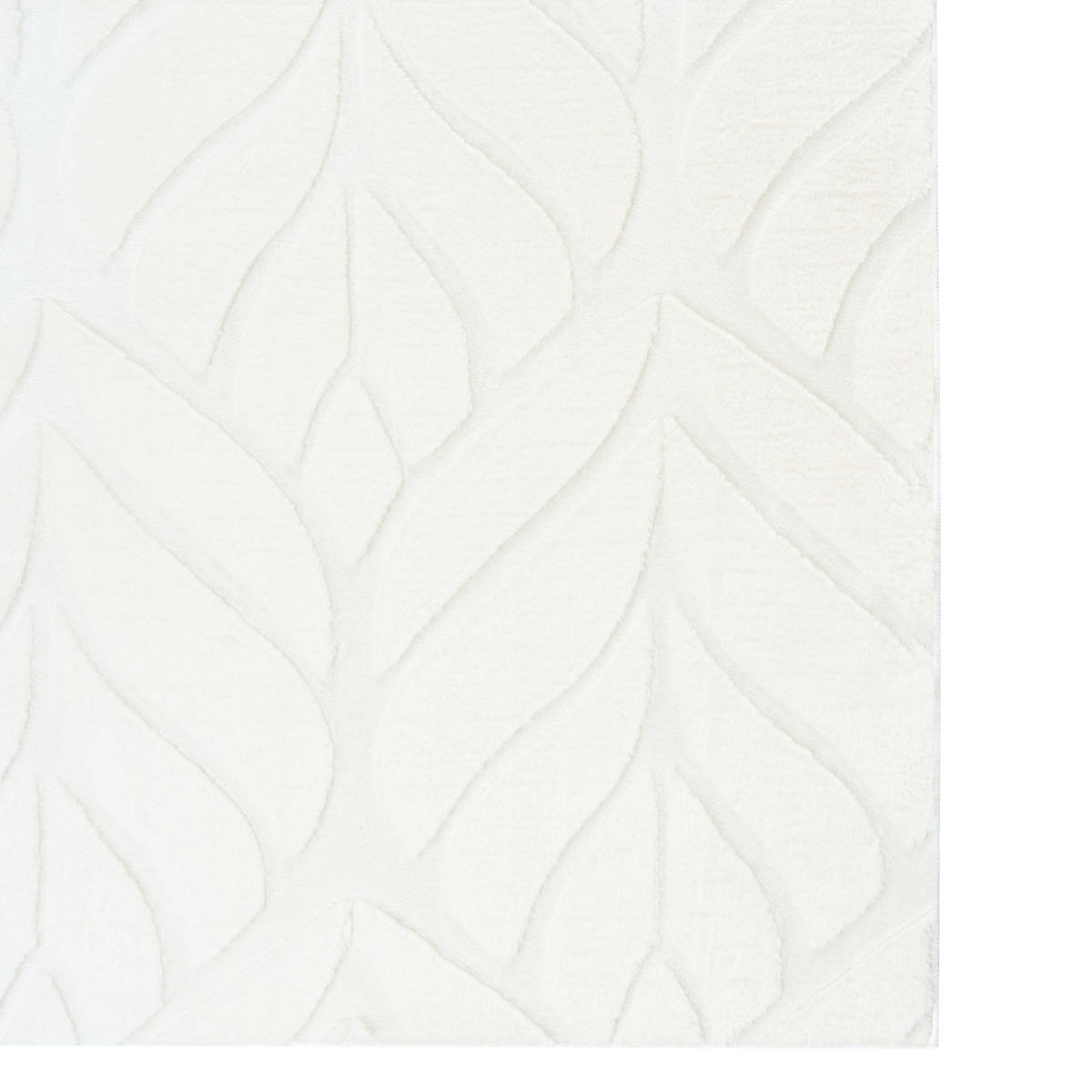 KOBEREC Z UMĚLÉ KOŽEŠINY Krémově bílý 80/300 cm Mitchell - bílá/krémová, plast (80/300cm) - Beliani