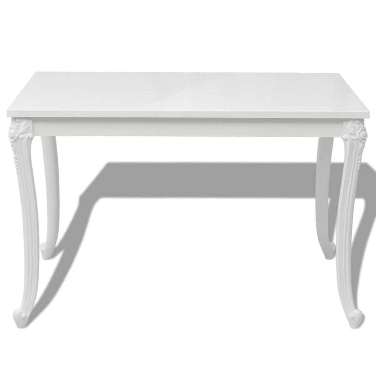 ESSTISCH 116 x 66 x 76 cm Hochglanz - Weiß, Holzwerkstoff (116/66/76cm) - furnicato