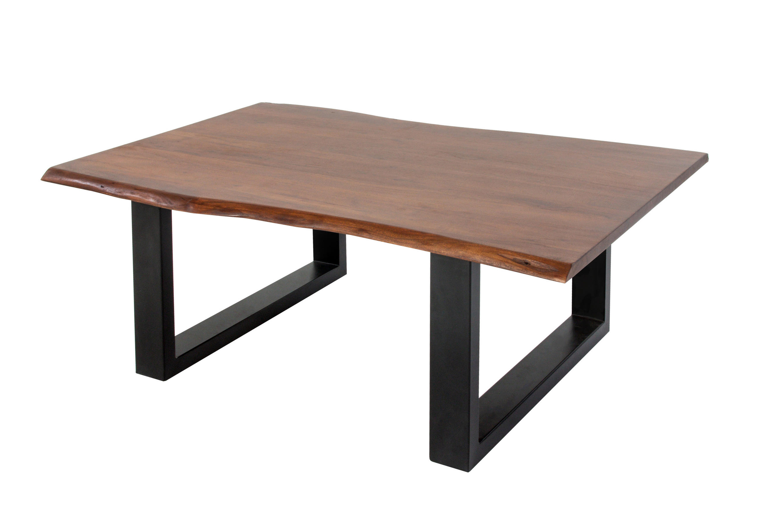 COUCHTISCH INSA - Schwarz/Braun, Holz/Metall (70/100/43cm) - SAM