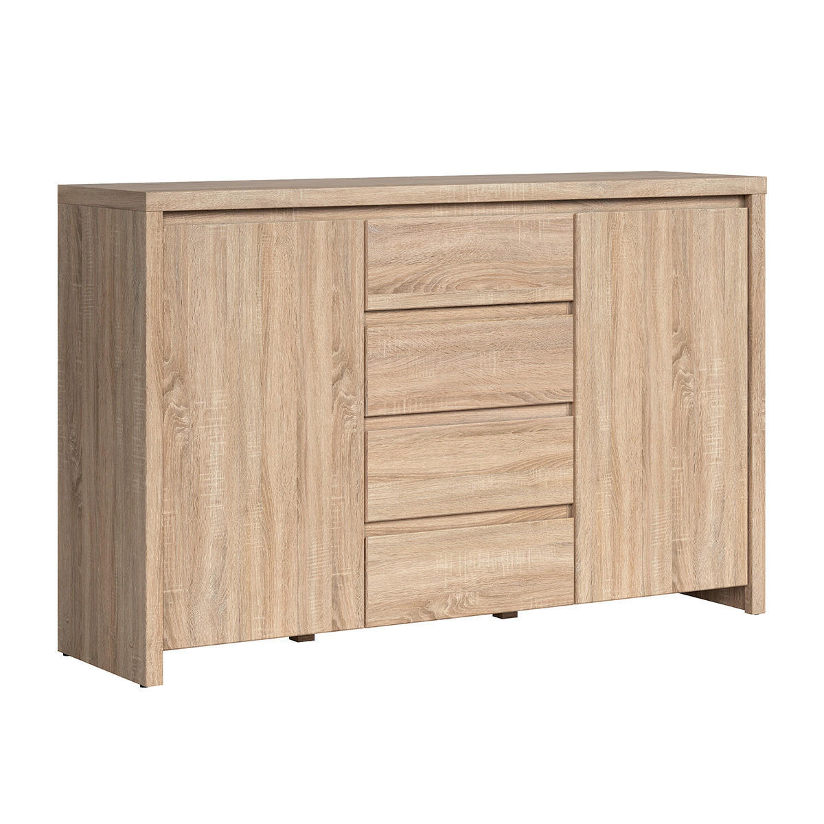 KOMODA Soren Drevo - hnedá, kompozitné drevo (143.5/92/40.5cm) - Petits-meubles