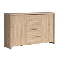 KOMODA Soren Drevo - hnedá, kompozitné drevo (143.5/92/40.5cm) - Petits-meubles